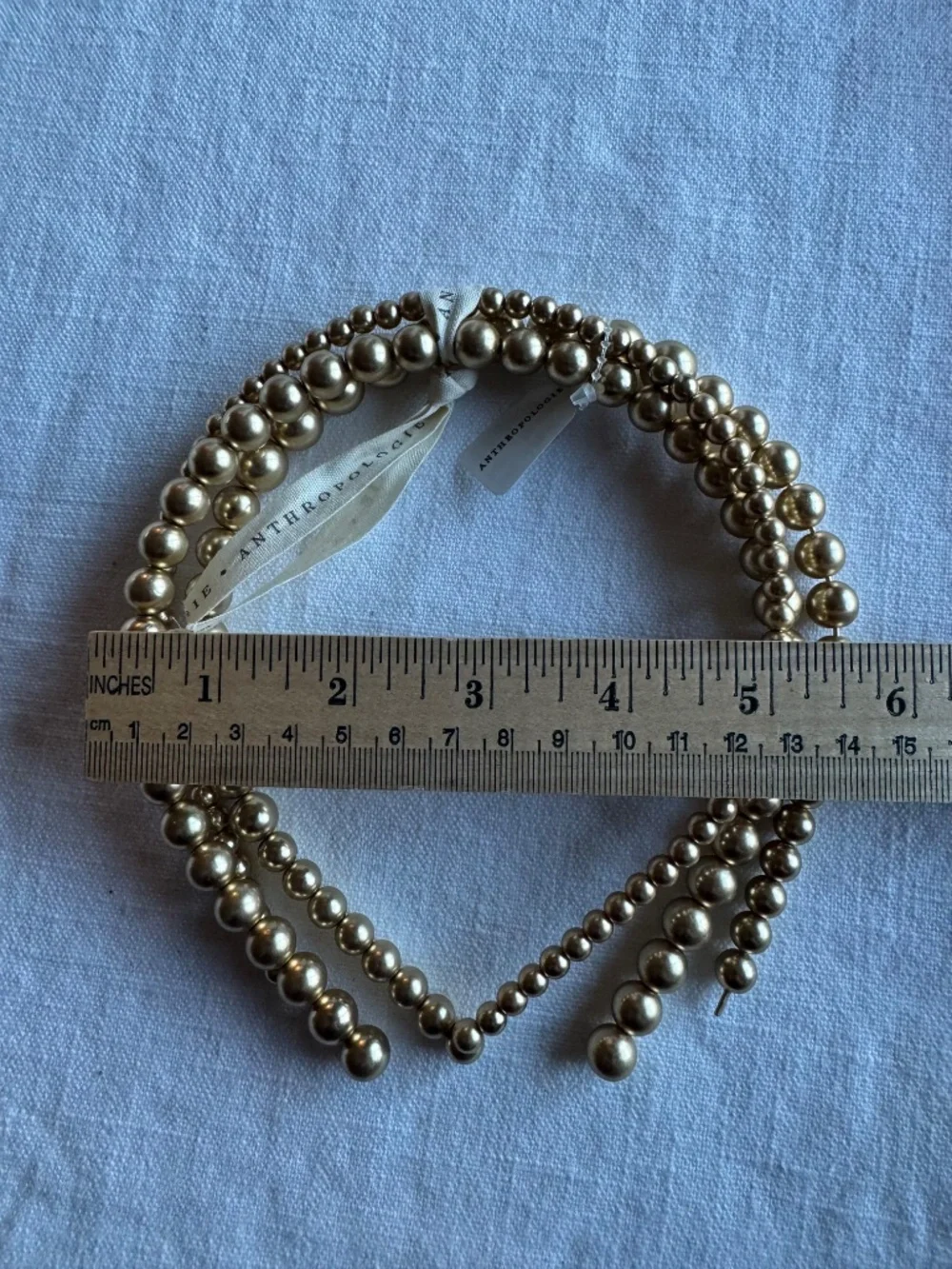 Anthropologie Gold Beads Headband Set of 3-NWT